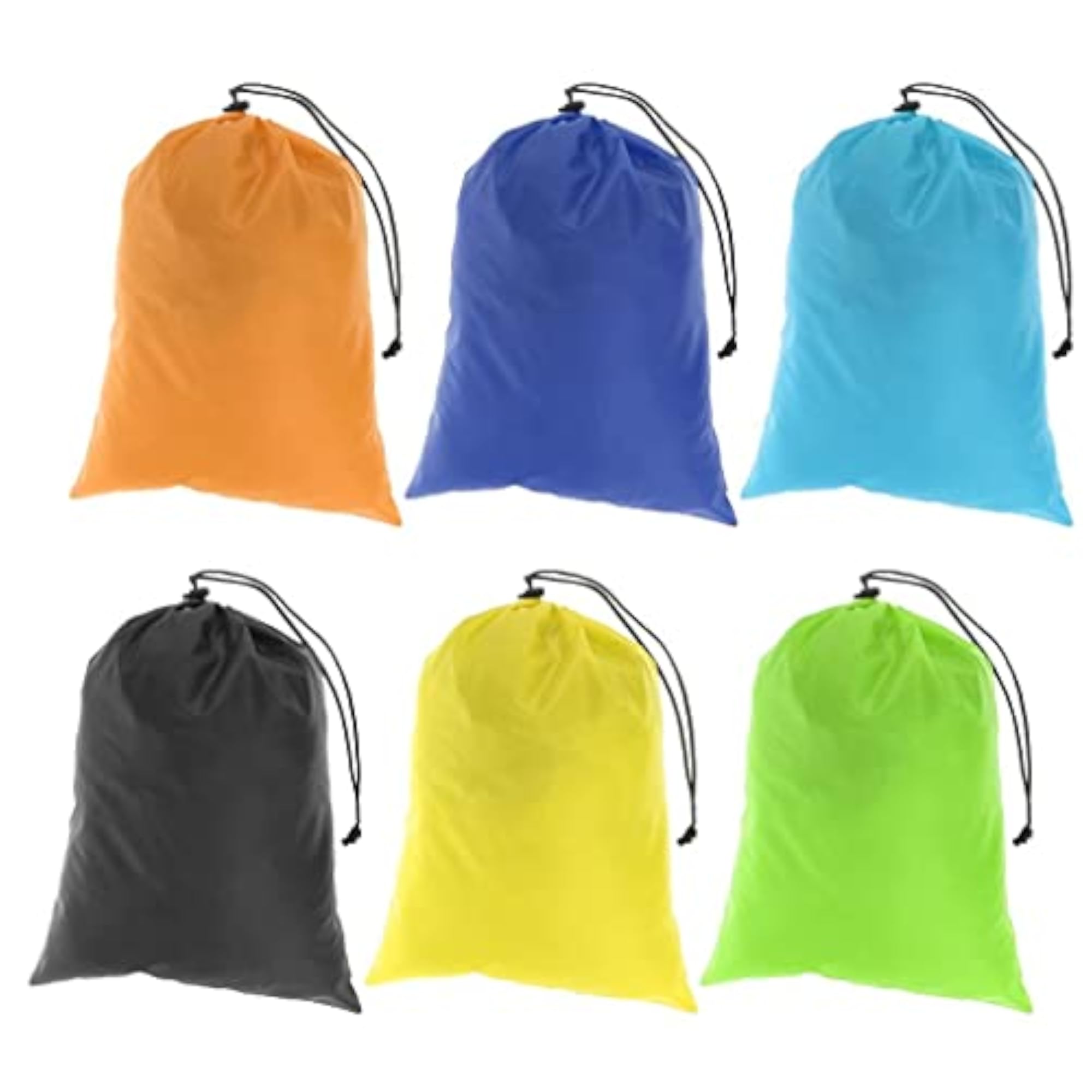 6 Waterproof Drawstring Storage Bags for Clothes & Shoes
